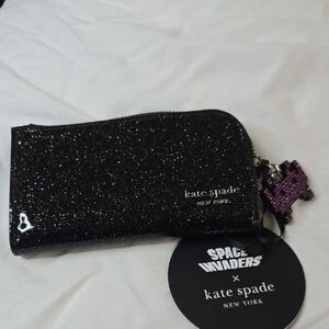 Kate Spade Space Invaders X Glitter Card Holder/wallet Limited Edition